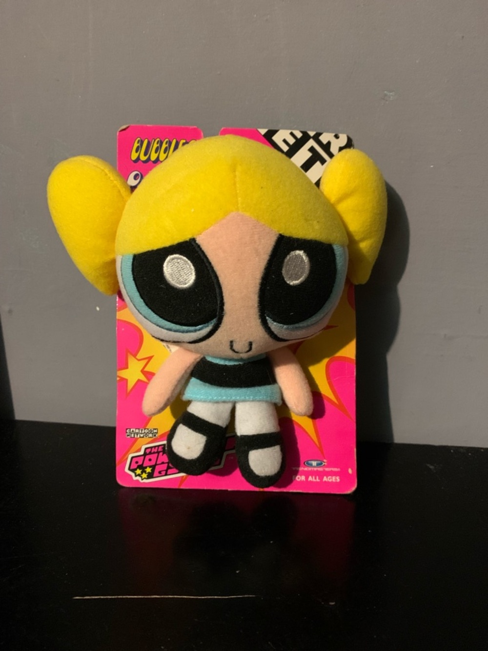 NIP Vintage Powerpuff Girls Beans Bubbles Plush Stuffed Toy Cartoon Network New